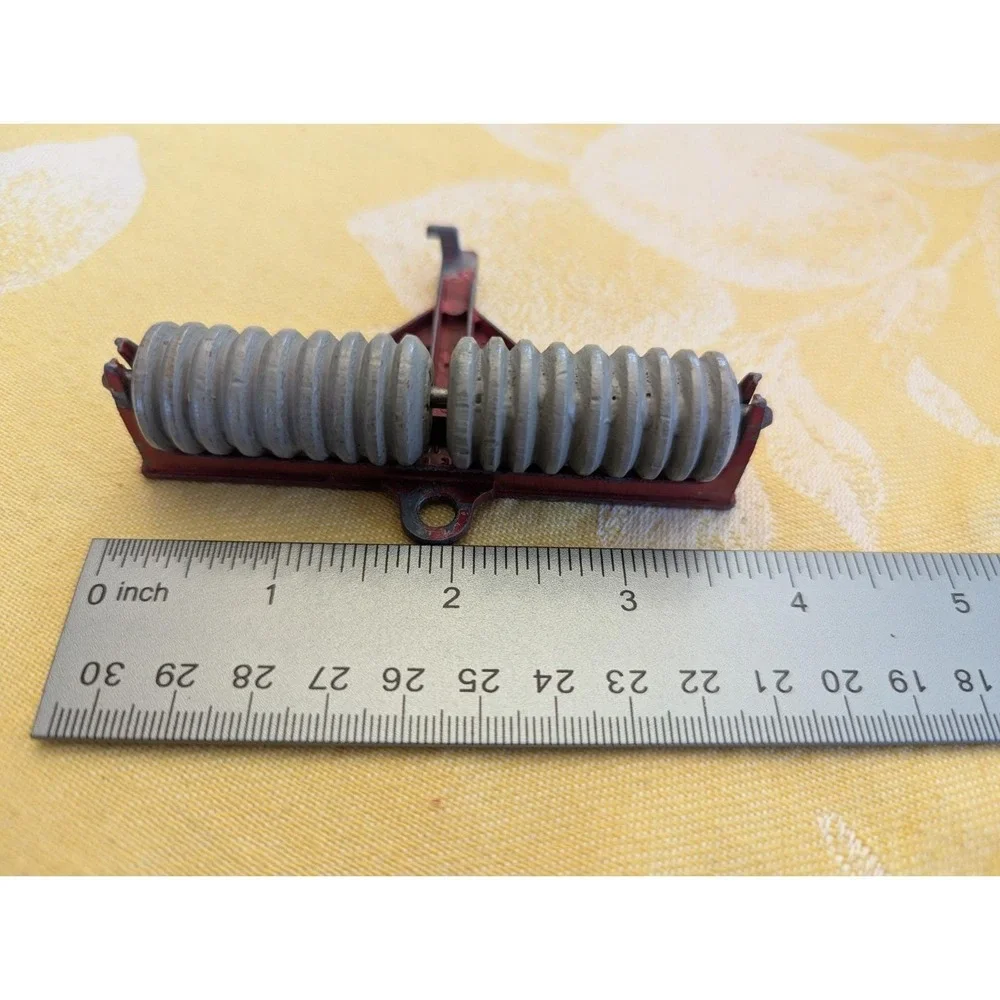 Vintage Hubley Kiddie Toy 50 Red Disc Harrow Farm Tractor Implement Die Cast‎